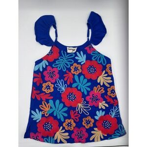 Savanna Jane Blue Floral Tank‎ Blouse